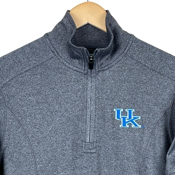 UK University of Kentucky Wildcats Grey Quarter Zip Lightweight Pullover Size XS - Picture 3 of 7